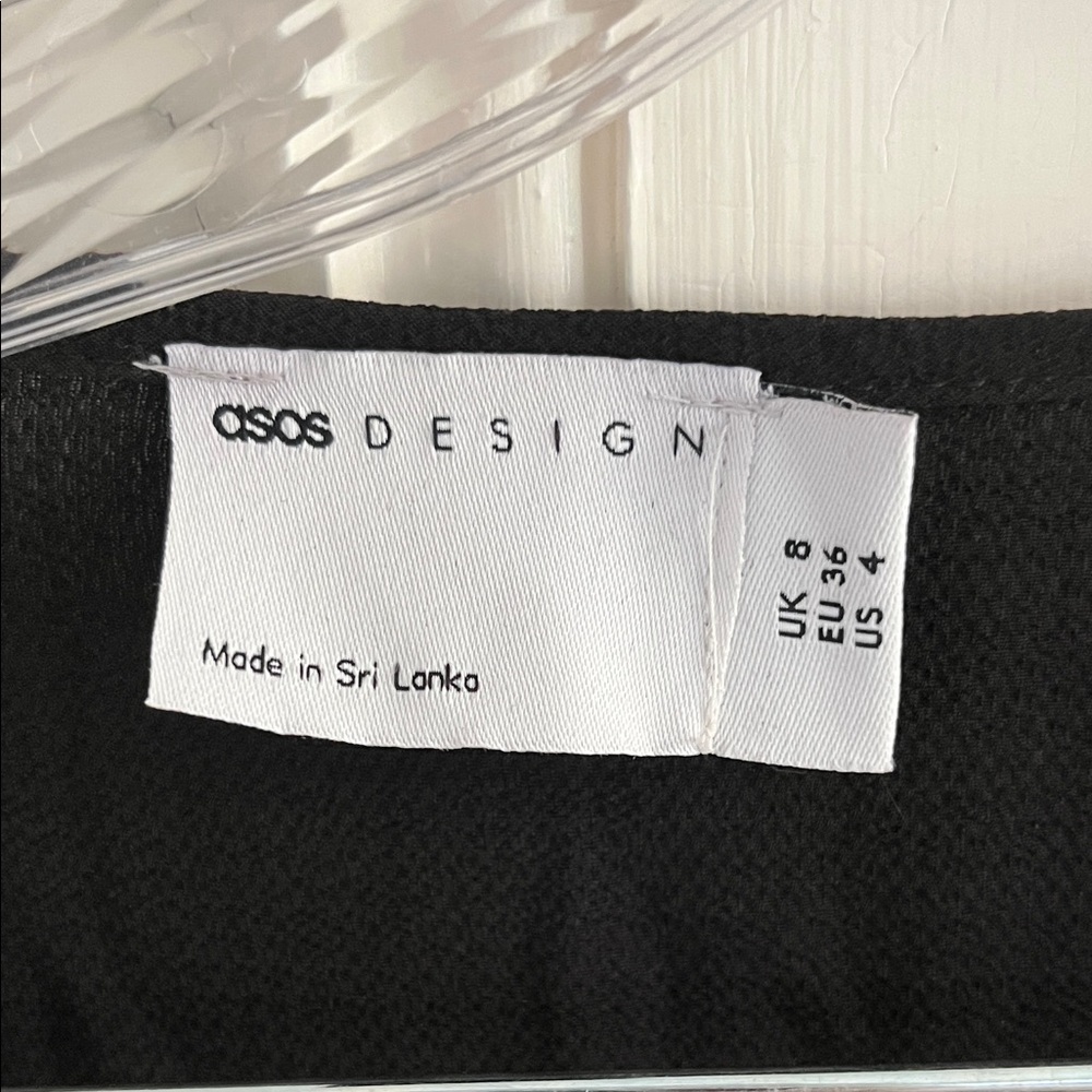 ASOS Elegant Black Long Sleeve Dress - Picture 2 of 4